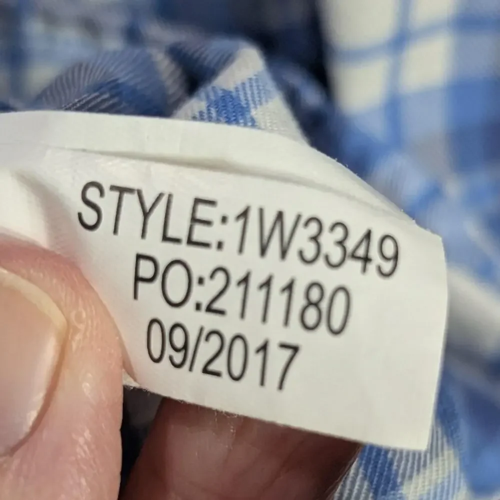 Vineyard Vines Shirt Mens Large Blue Plaid Classic Fit Tucker Button Down Whale